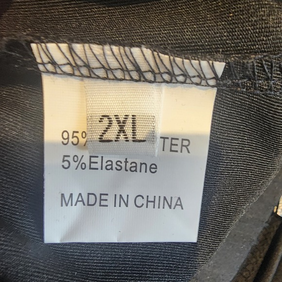 Women's Black Flare Pants Rhinestone Buckle High Waist Bell Bottoms XXL /16 - Picture 8 of 8